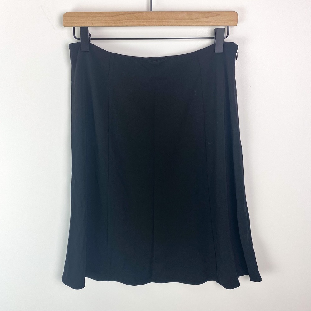 Petite Sophisticate A Line Jersey Midi Skirt Black Medium INV248